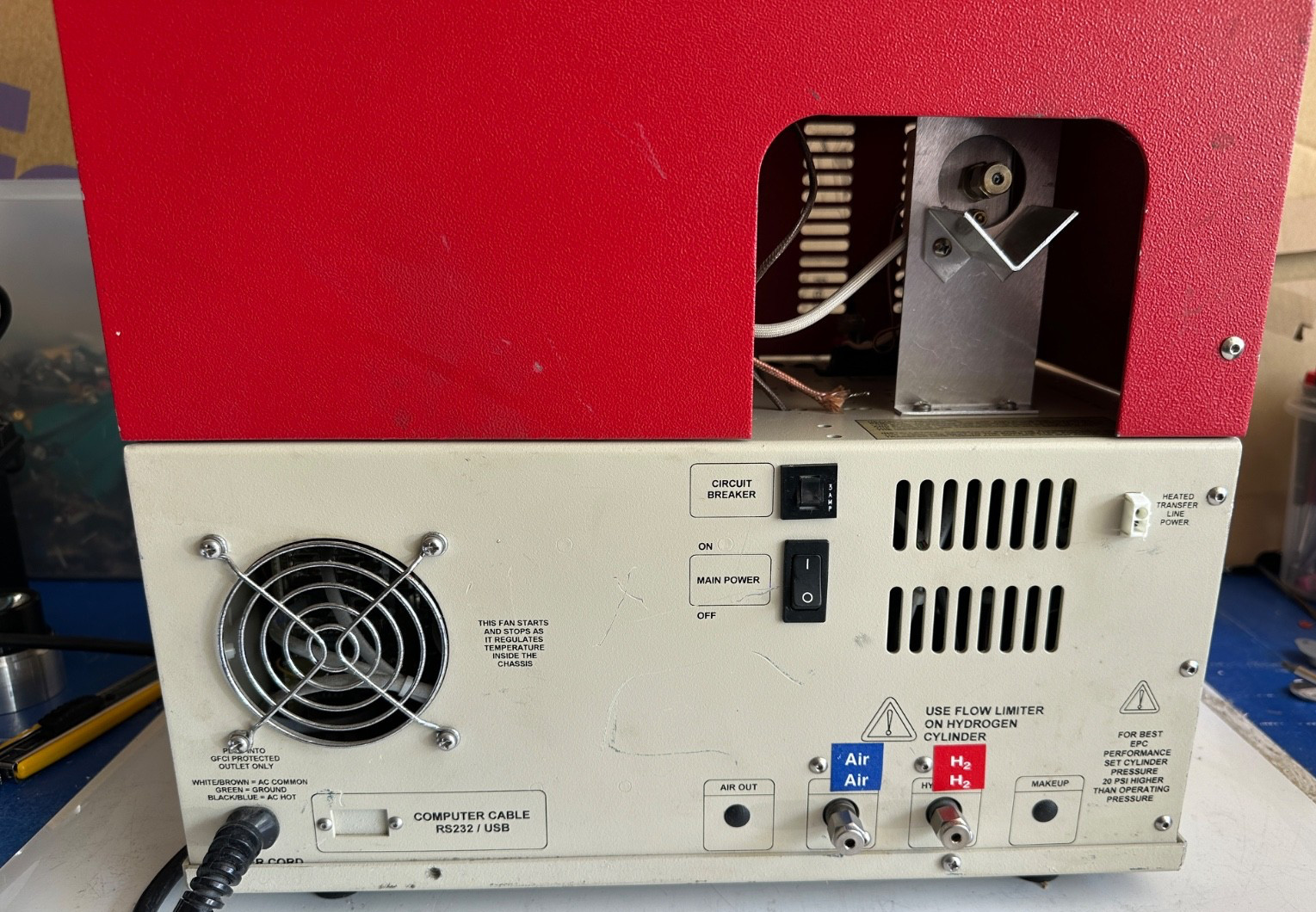 SRI Gas Chromatograph 110 Stand-Alone GC Detector Chassis W/ FID