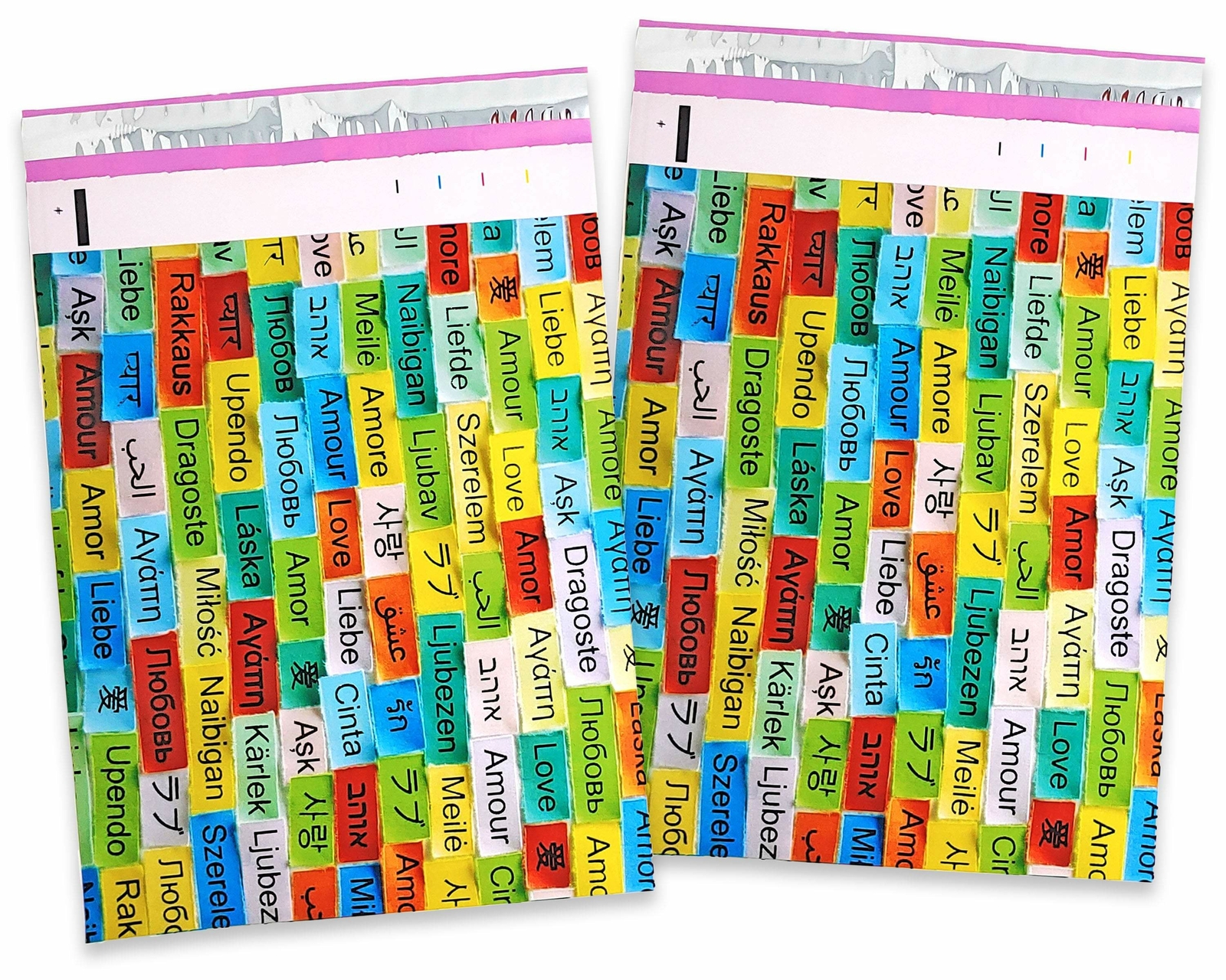Love Around the World Poly Mailers 10×13″ Thank you Shipping Mailing Postal Bag