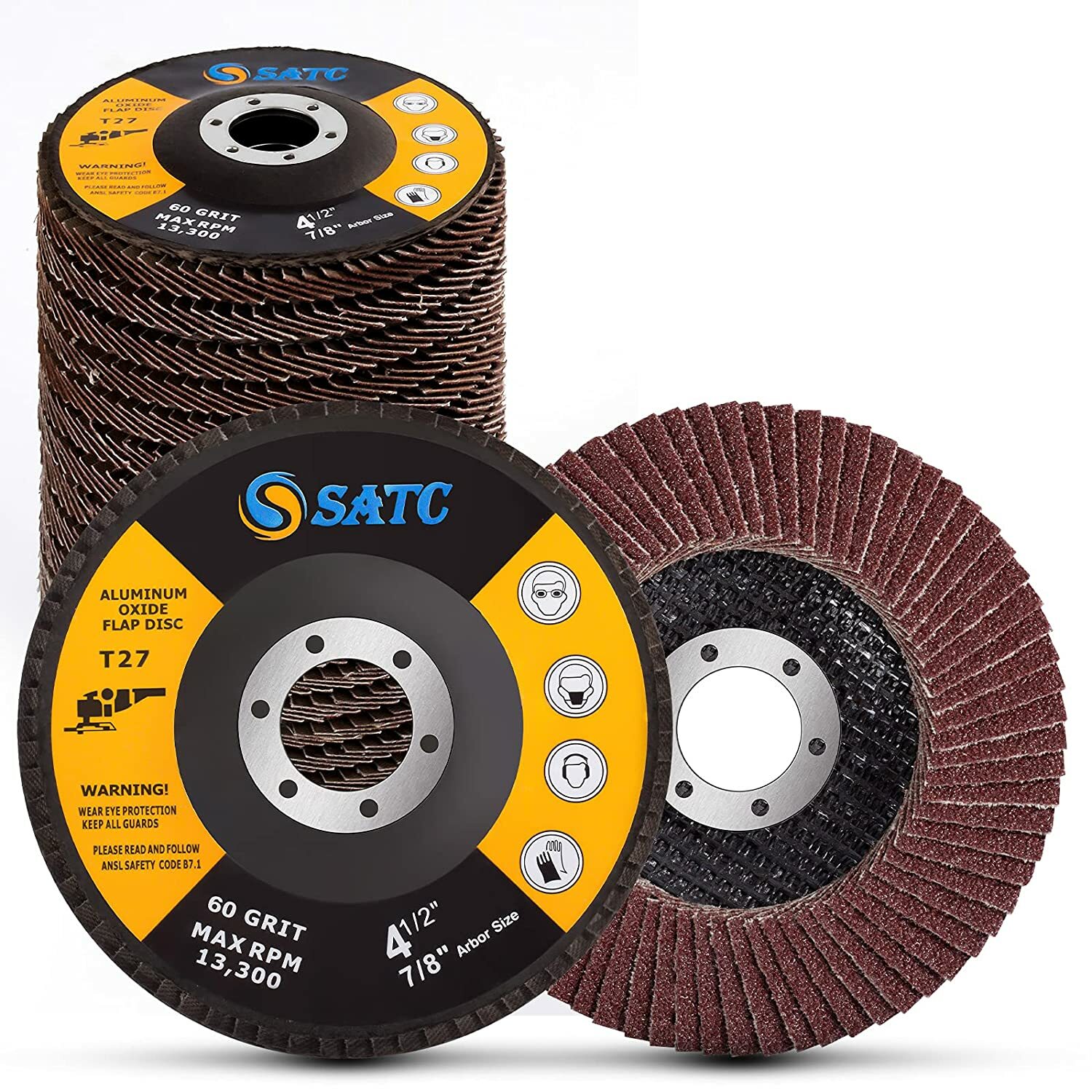 20x Flap Disc 4.5″ 4-1/2 40 60 80 120 Grit Angle Grinder Sanding Grinding Wheels