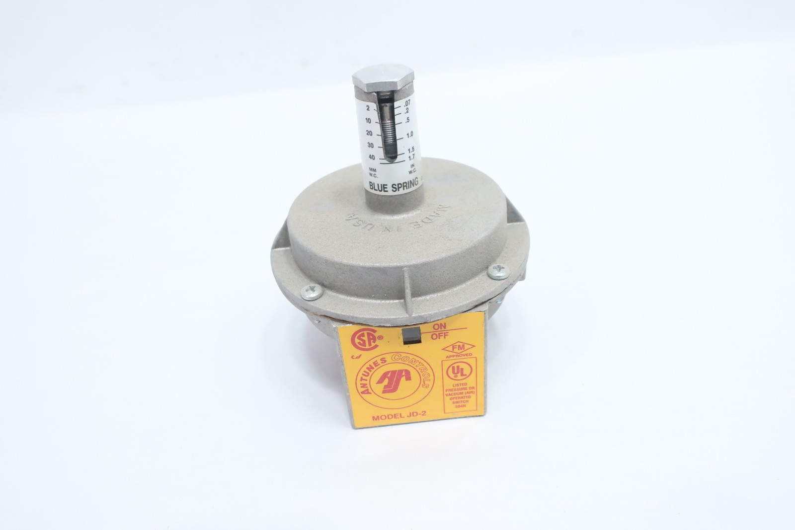 Antunes Controls JD-2-BLUE Pressure Switch 0.07-1.7in-h2o