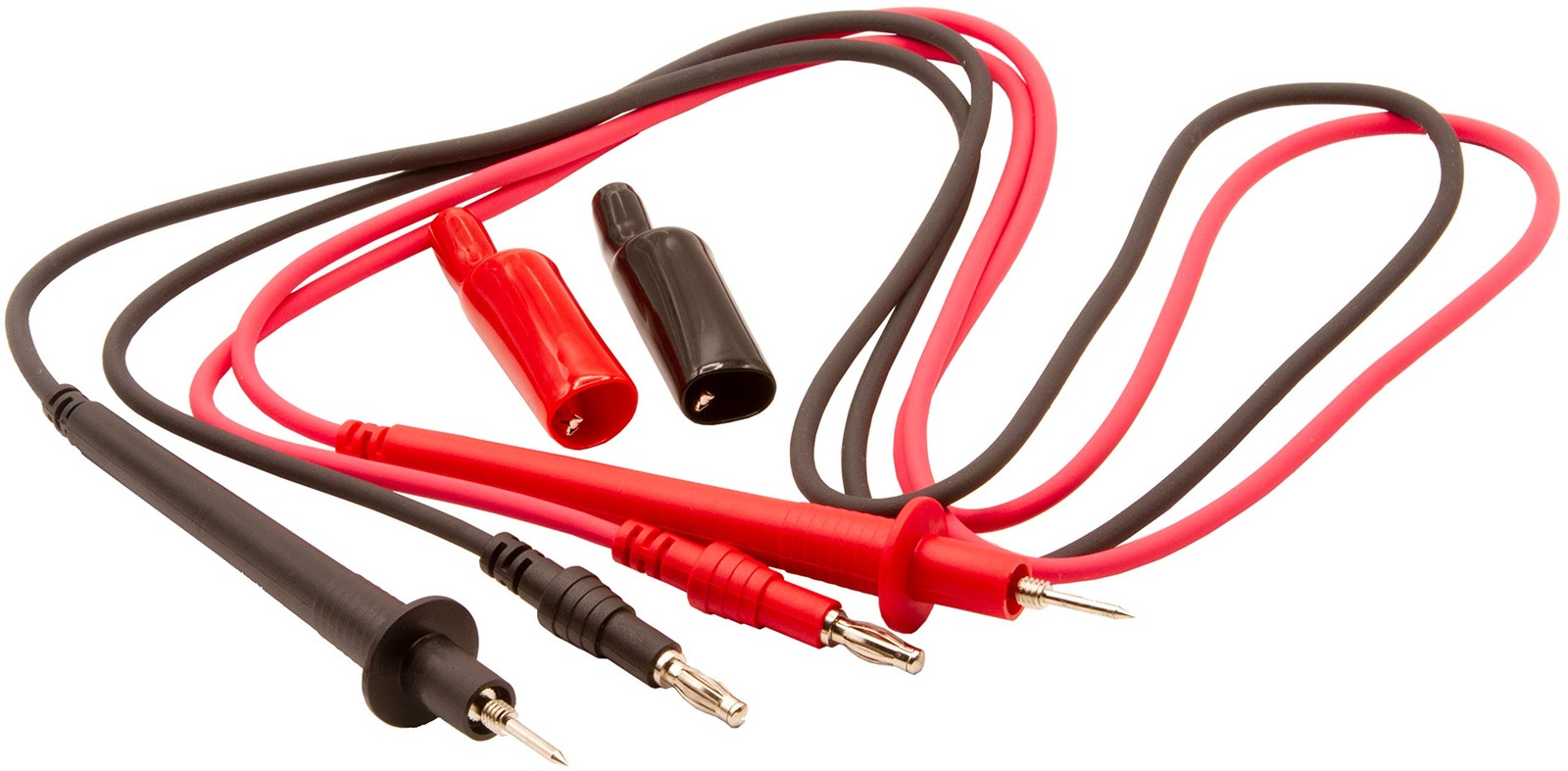 Triplett 79-127 48″ Test Leads with Insulated Screw-On 79-127, Red and Black