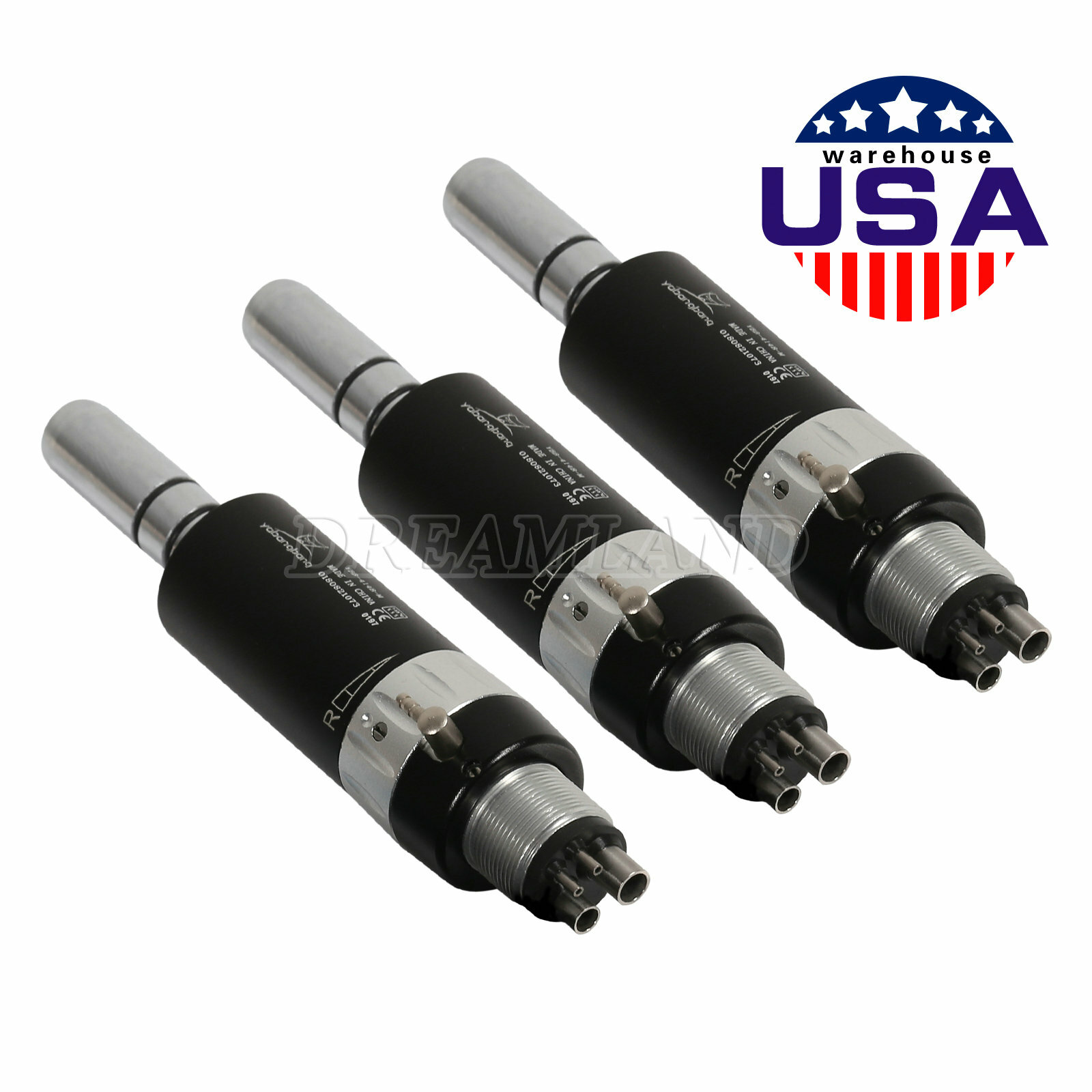 3 NSK Style Dental Slow Low Speed Air Motor E-type External Spray Tube