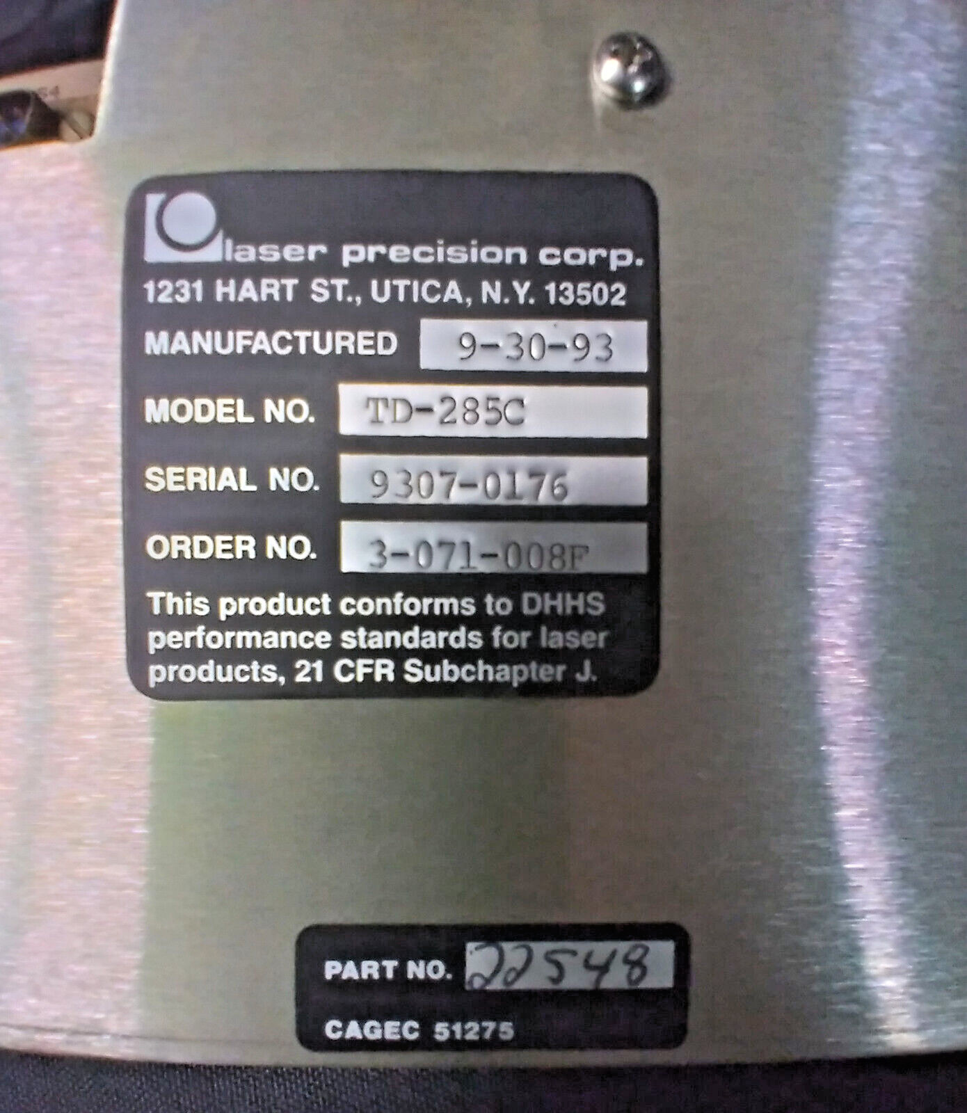 Laser Precision Corp TS-4320(P)/G Optical Fiber Full Test Set with Case NO Card