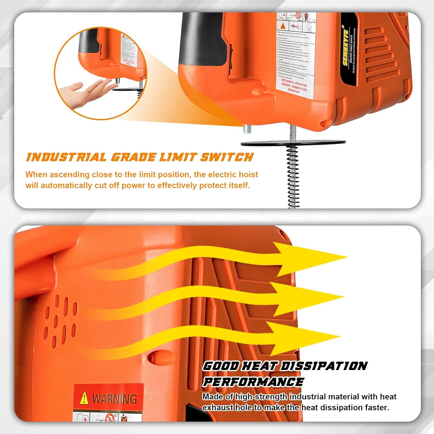 Power Electric Portable Hoist Winch 1500LBS, 3 in 1 Electric Cable Hoist 110V 25