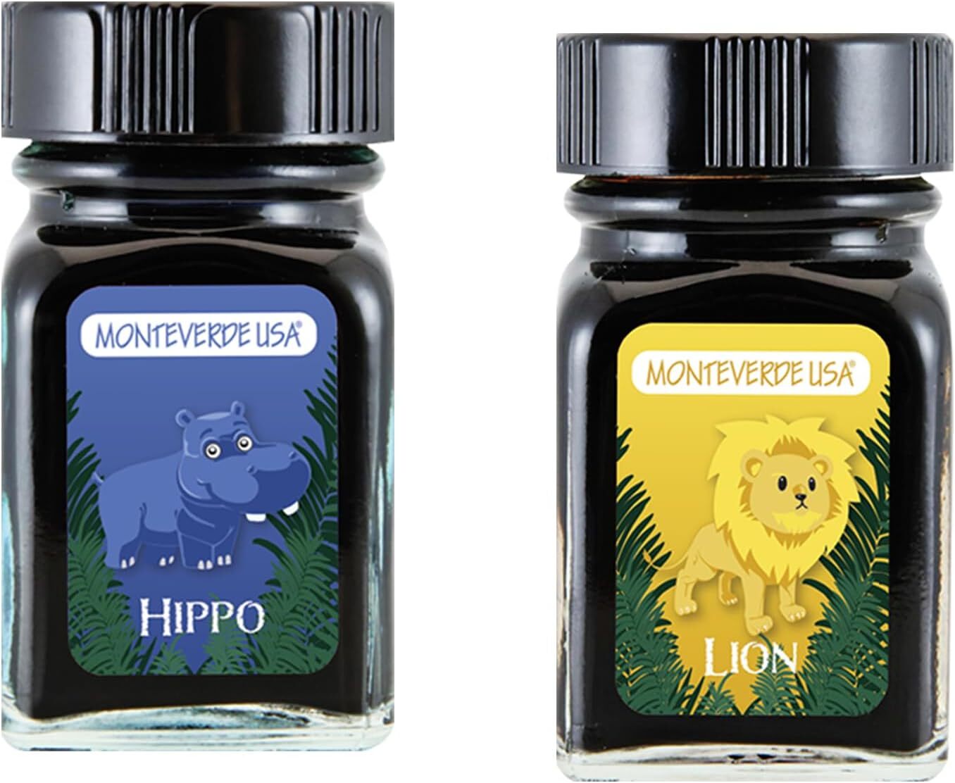 Monteverde Hippo (Dark Blue) Lion (Yellow) G309HI G309LI 30ml Each Ink Bottle