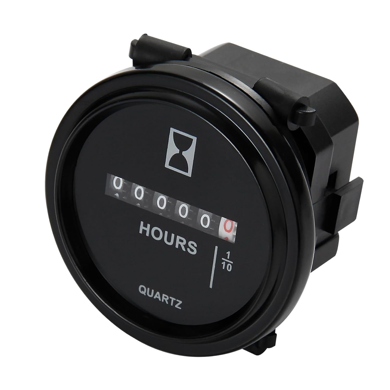 Jayron AC 110V to 250V Round Quartz Hour Meter Gauge,Mechanical 110-220V
