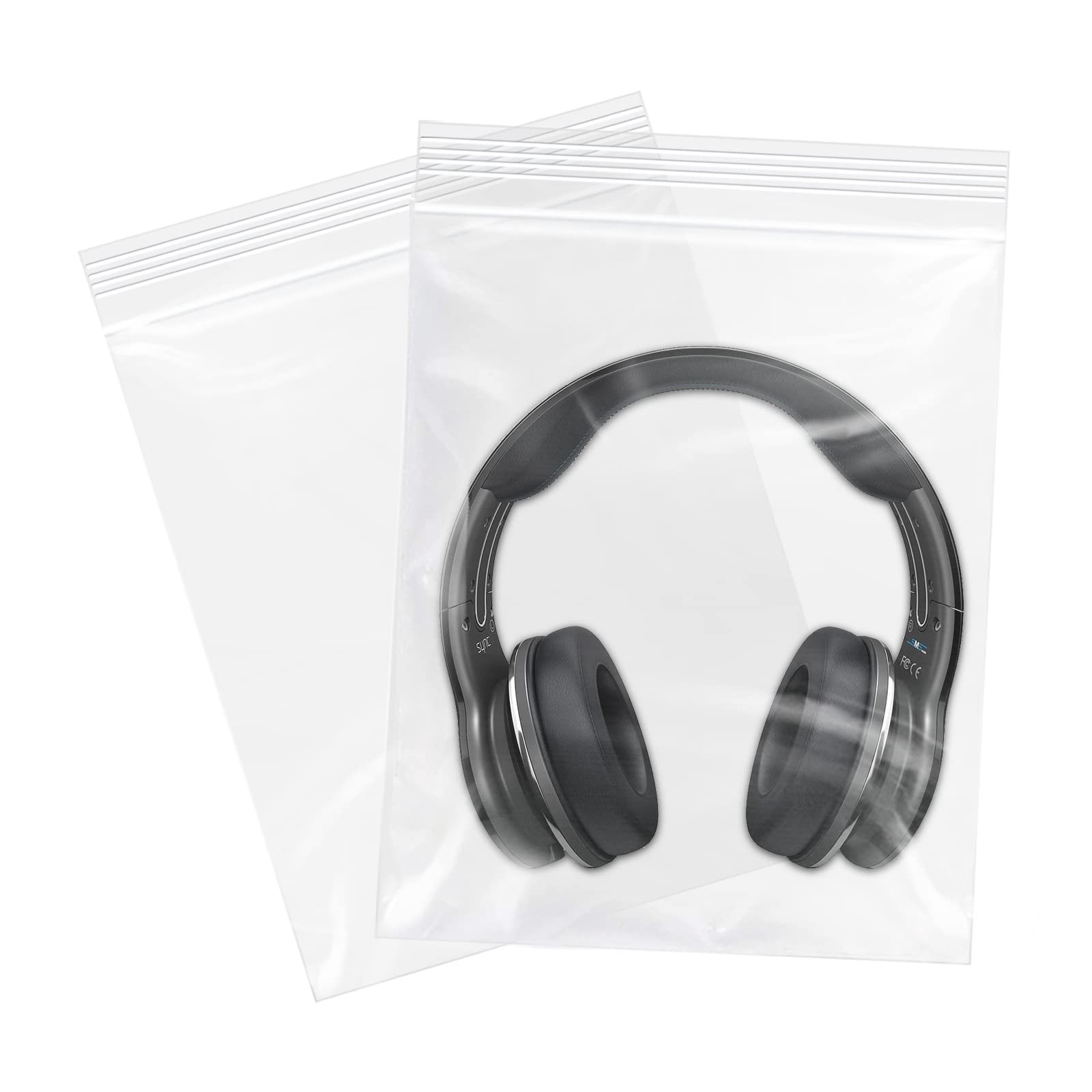 – 13″ x 15″(200 Count) Large Zip Poly Bags – Clear Plastic Reclosable Storage…
