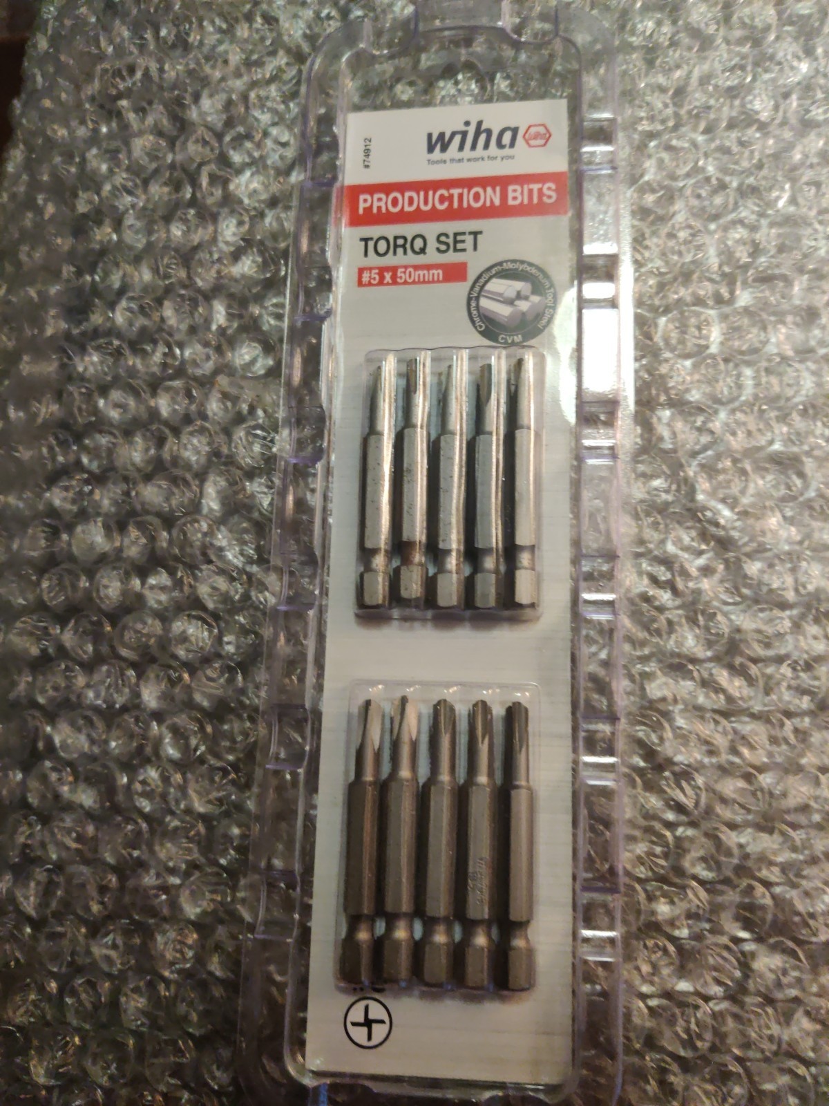 Wiha 74912 Torq-Set Bit #5 – 50mm – 10 Pack Germany