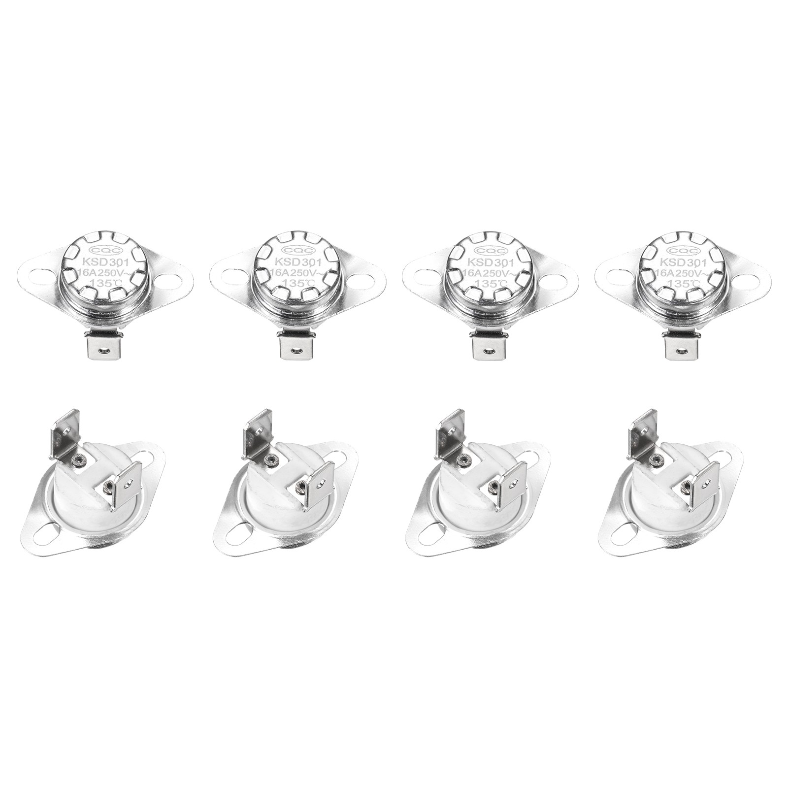 KSD301 Thermostat 135°C/275°F 16A N.C Adjust Snap Disc Temperature Switch 8 Pcs