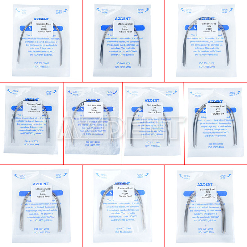 AZDENT Dental Orthodontic Stainless Steel Round Arch Wire Natural Form/Oval Form