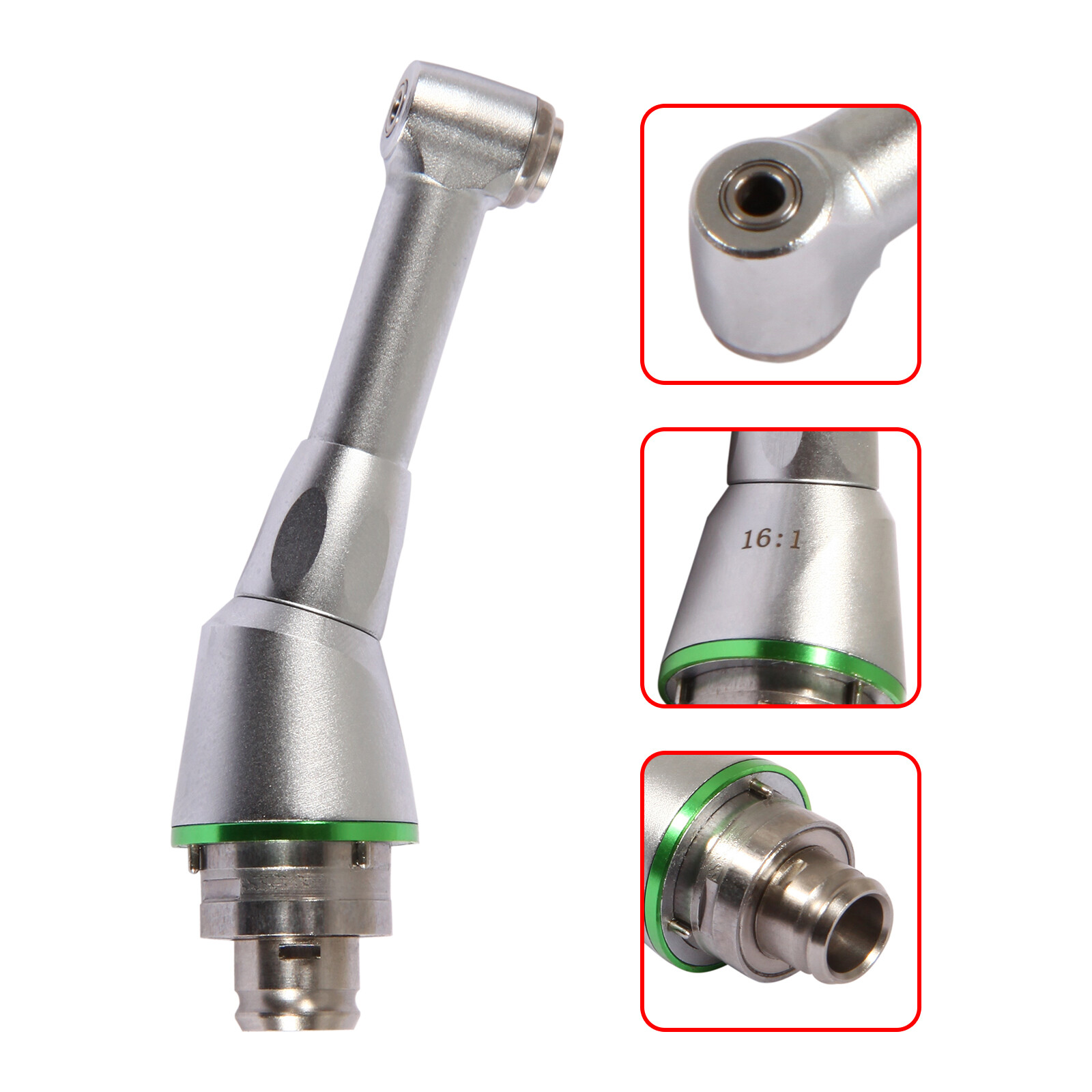 1x Dental Endo Motor Handpiece Push Endodontic 16:1 Reduction Contra Angle Head