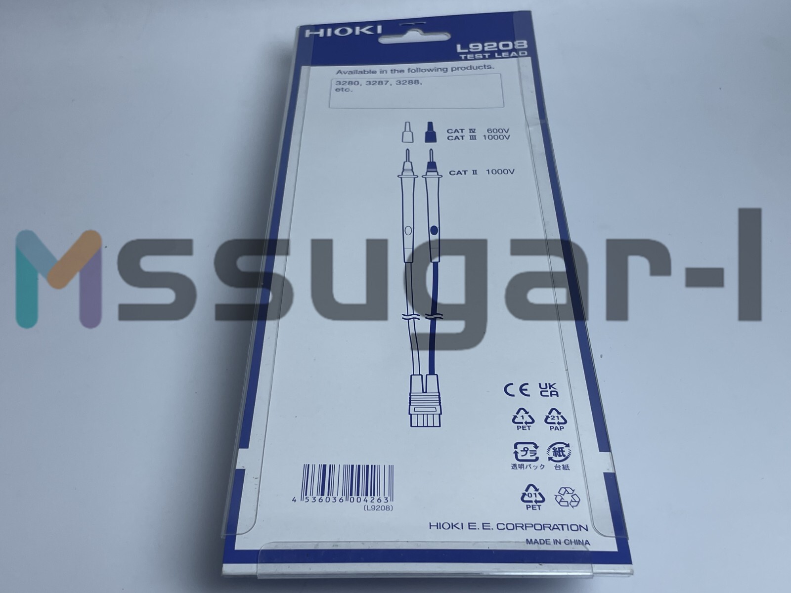 1pcs Hioki L9208 Test Leads for Clamp-On HiTester Series 3280 3287 3288 Multim