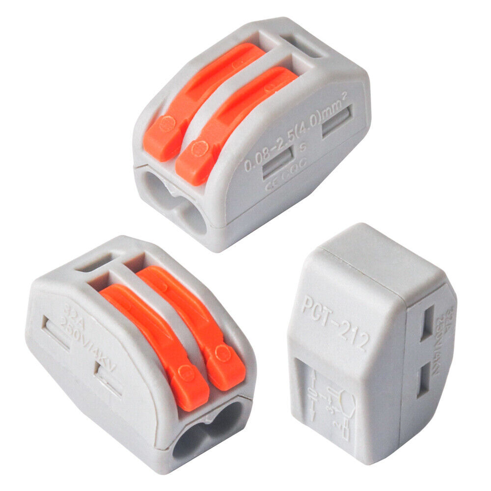 2/3/4/5/8 Way Spring Lever Terminal Block Electric Cable Wire Connector Reusable