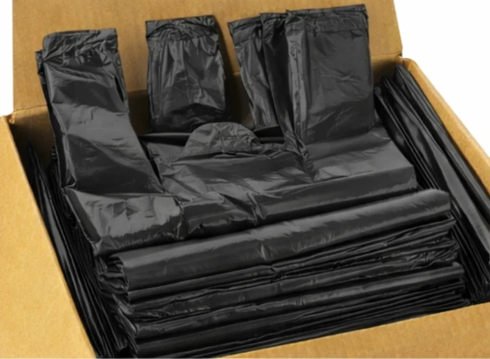 Black T-Shirt Carryout Bags 800 ct.) by Poly-America