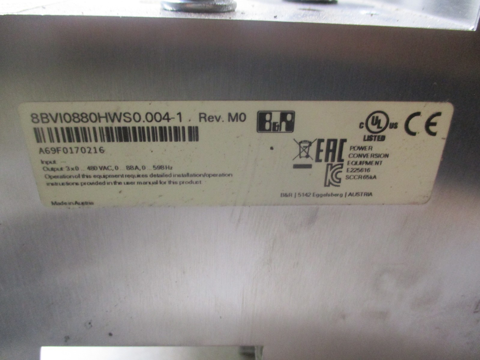B&R ACOPOS Multi I0880S 8BVI0880HWS0.004-1 SERVO DRIVE
