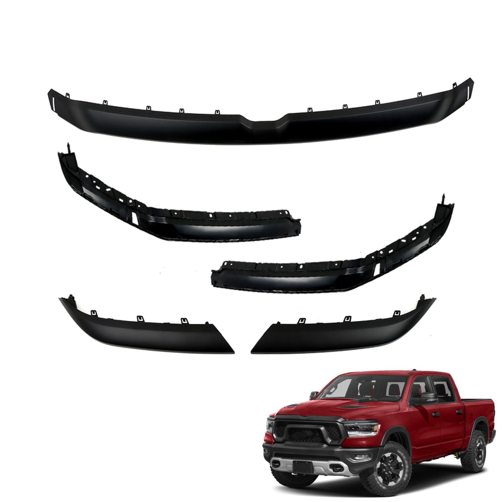 Grille Trim Molding Front Upper Paintable Replacement for 2019-2022 RAM 1500