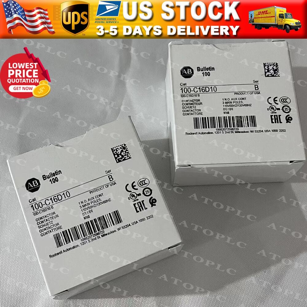 Allen-Bradley 100-C16D10 16 AMP 120VAC COIL IEC Contactor New US Free Tax