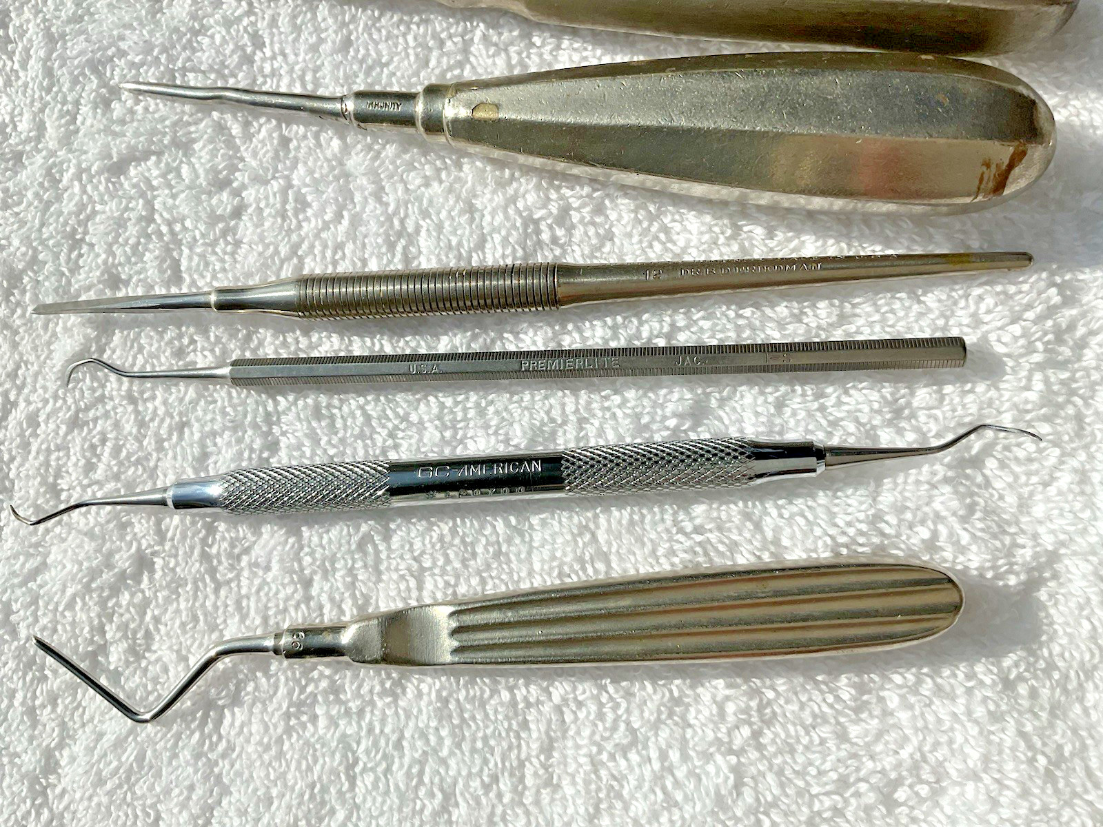 34 Lot of 34 Vintage Branded Dental Tools Picks Tweezers
