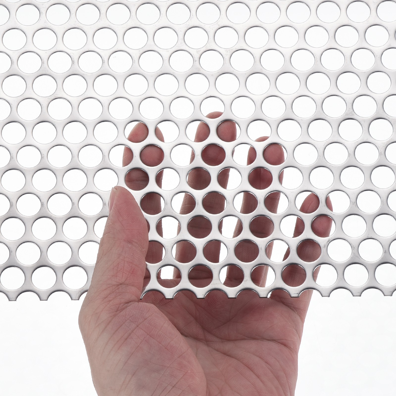 19.7″x19.7″ 304 Stainless Steel Perforated Sheet 0.39″ Hole Mesh Plate