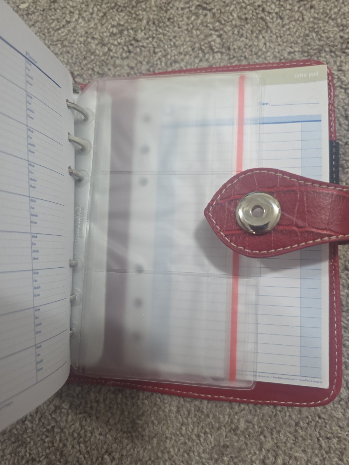 Franklin Covey Compact Day 1 Weekly Organizer Vintage 4.25″ X 6.75″