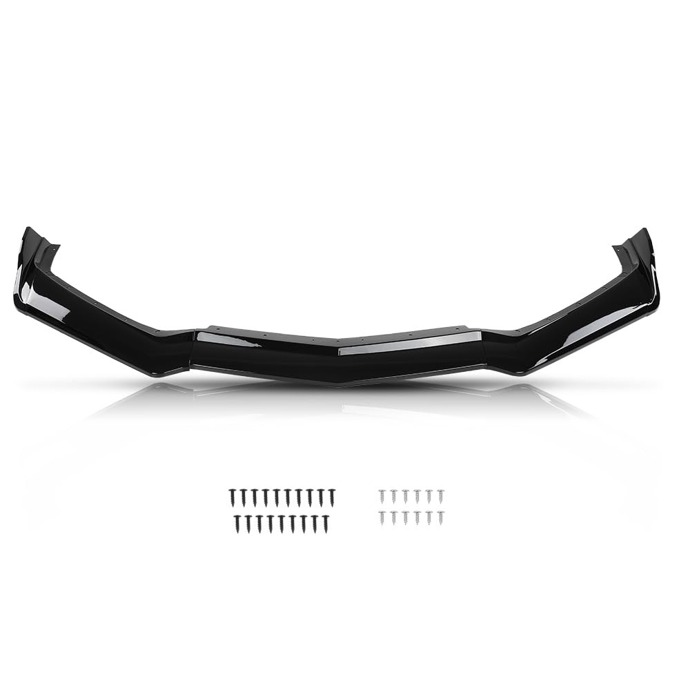 Front Bumper Lip Splitter Compatible Chevy Corvette C8 All Model 2020-2024 Black