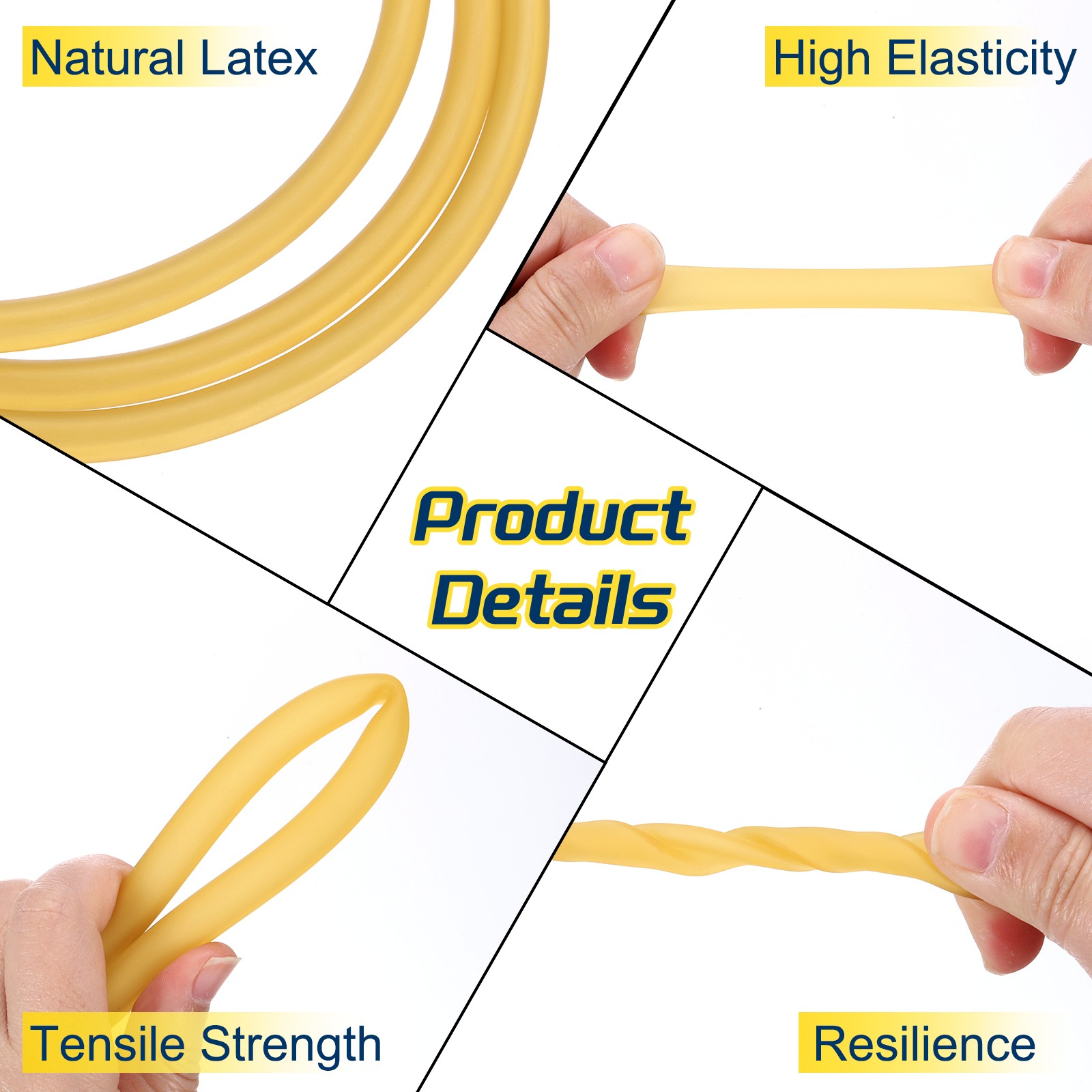 13 Ft(4M) Latex Rubber Tubing, 1/8″(3mm)ID 1/4″(7mm)OD, Plain