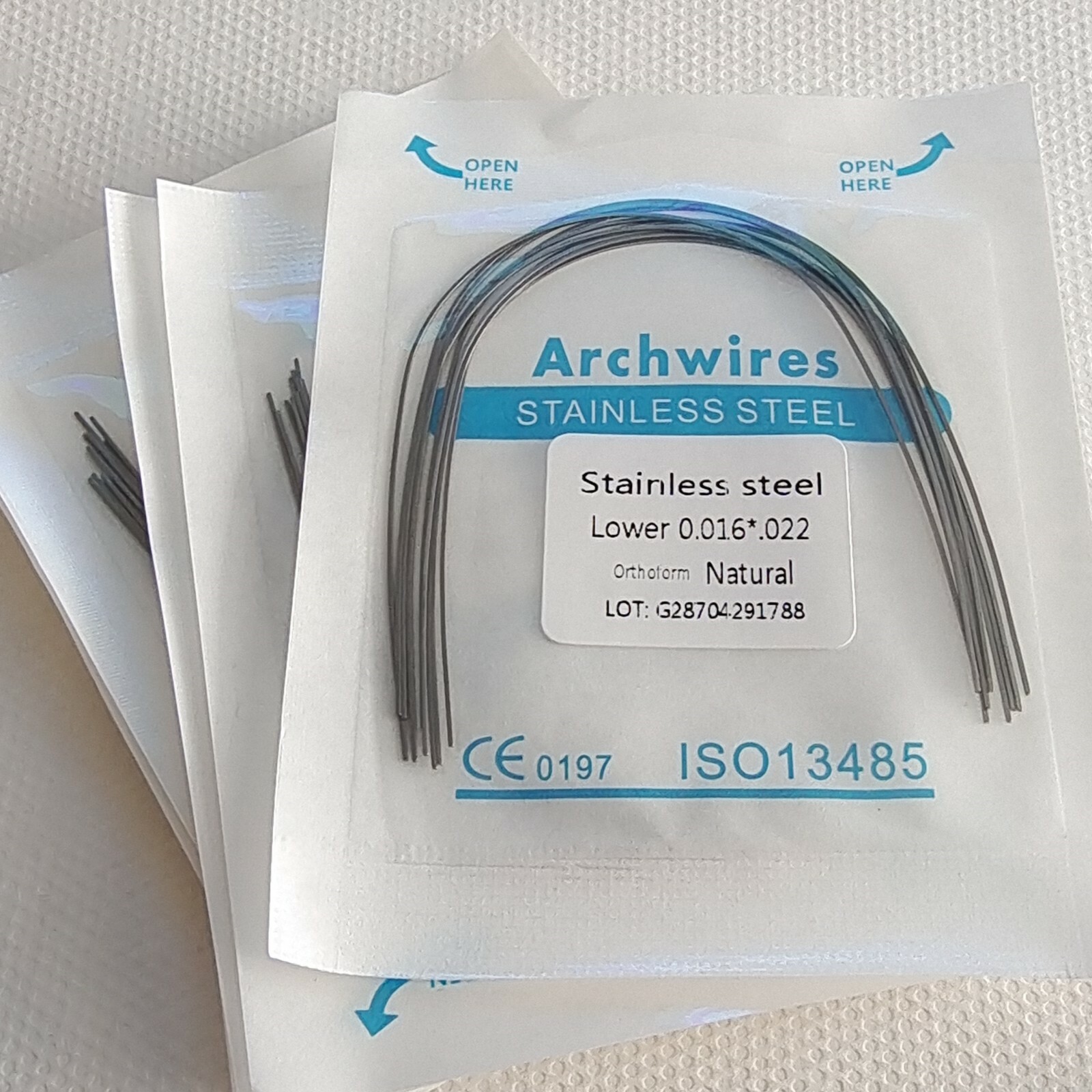 10Pks Dental Orthodontic Arch Wire Stainles Steel Rectangular Ovoid/Nature Form