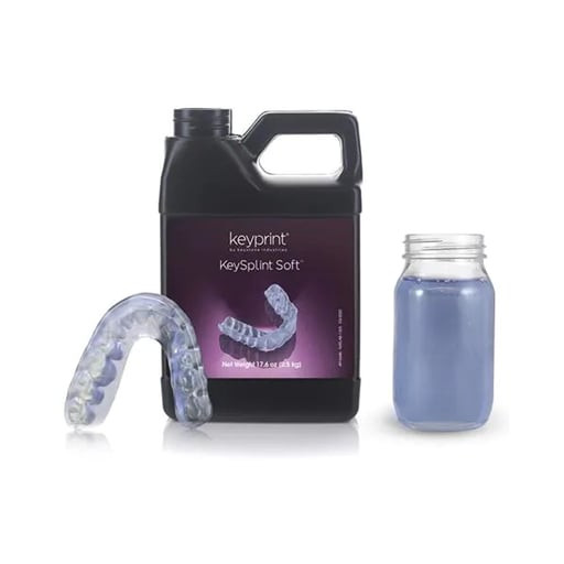 KeySplint Soft 3D Printing Resin, Light Violet, Translucent 0.5 kg/Bot #42200005