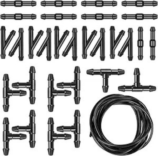 30 PCS Car Windshield Washer Hose Kit, 13.1Ft/4M Washer Fluid Hose, I-Type Y-Typ