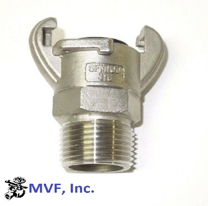 1″ Male NPT Universal Crowfoot Coupling Chicago Fitting 316 Stainless SFM100SS