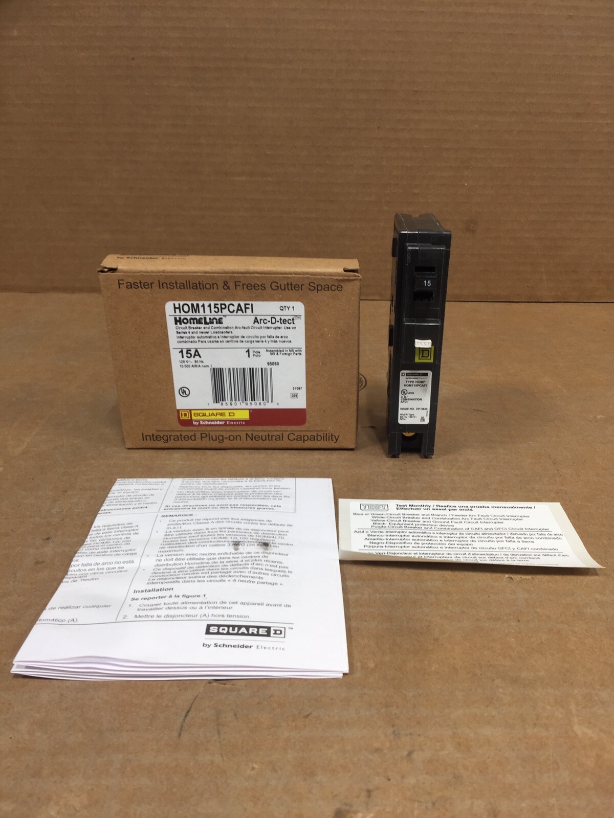 HOUSTON STOCK NEW SQUARE D HOM115PCAFI HOMELINE PLUG-ON FREE 2 DAY AIR SHIPPING