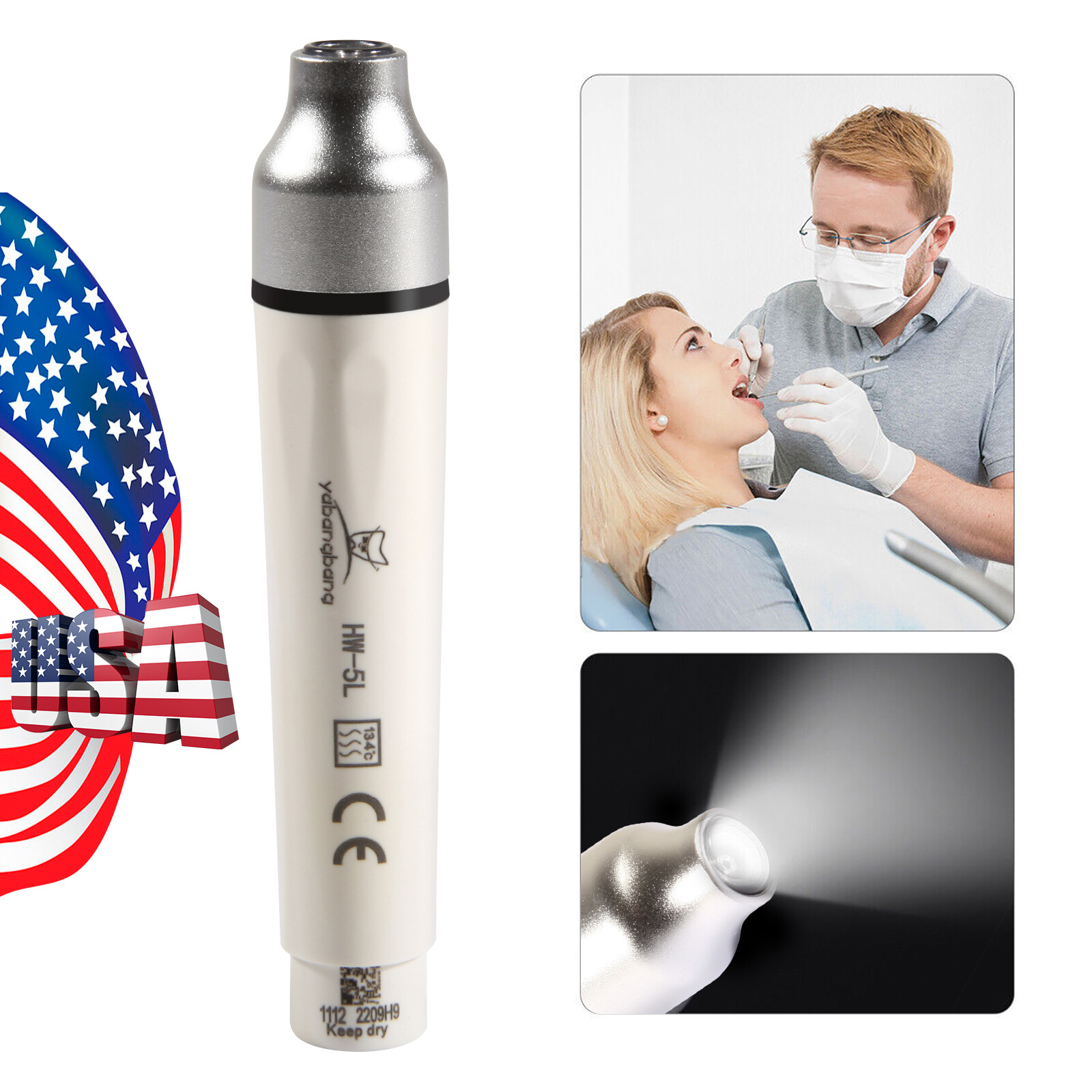 Dental LED Ultrasonic Scaler Detachable Handpiece HW-5L for EMS Woodpecker