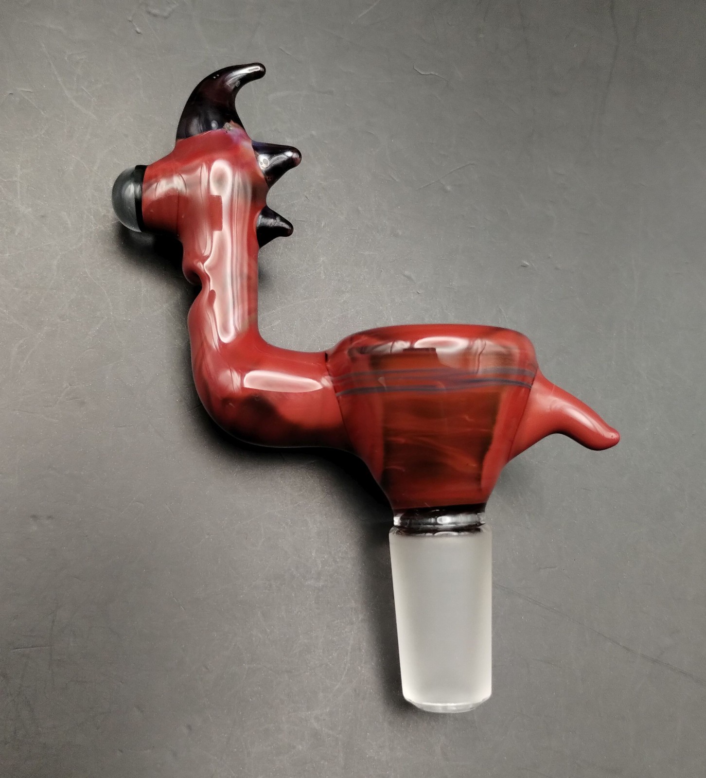 Red Creature 14mm Glass Bowl by Subconscious Design USA