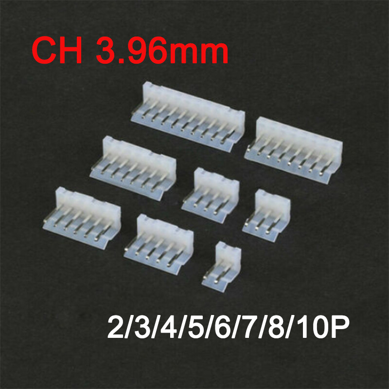 CH3.96mm2/3/4/5/6/7/8/10P Male Straight Pin Socket Electrical Terminal Connector
