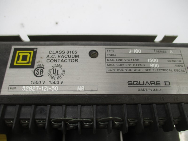 SQUARE D 8105J-160 52927-121 SER. A 1500V 600A (AS PICTURED) NSNP