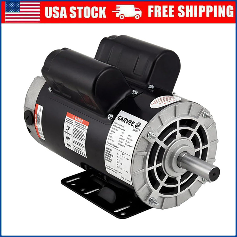 3.7HP SPL Air Compressor Motor 230V 56 Frame 3450 RPM, 5/8″ Keyed Shaft 60Hz