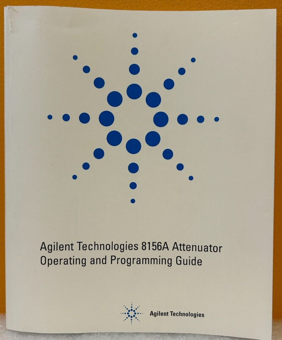 Agilent / HP 08156-91011 2000 8156A Attenuator Operating & Programming Guide.