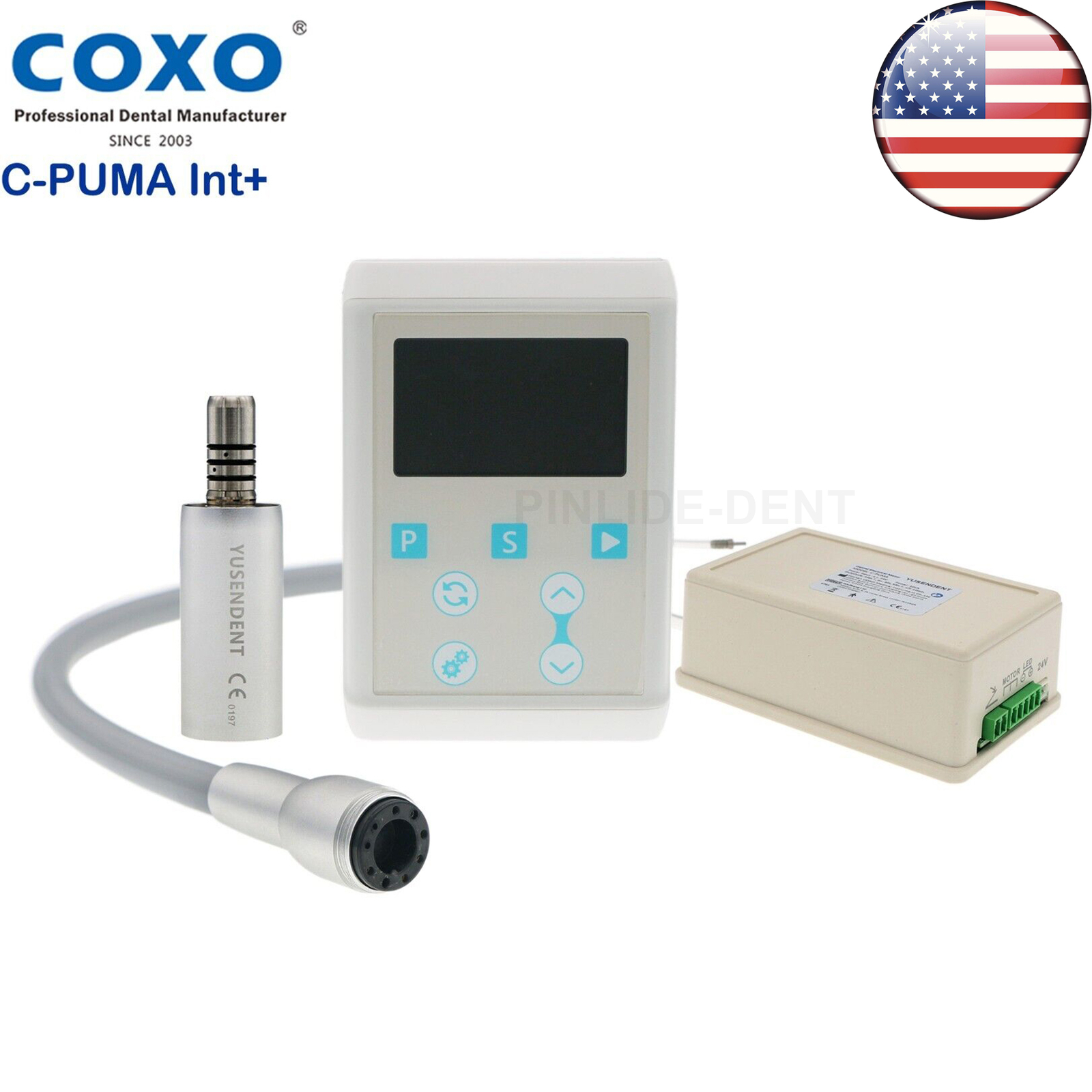 US COXO Dental Micro Electric Motor LED Handpiece Built-in C PUMA INT+