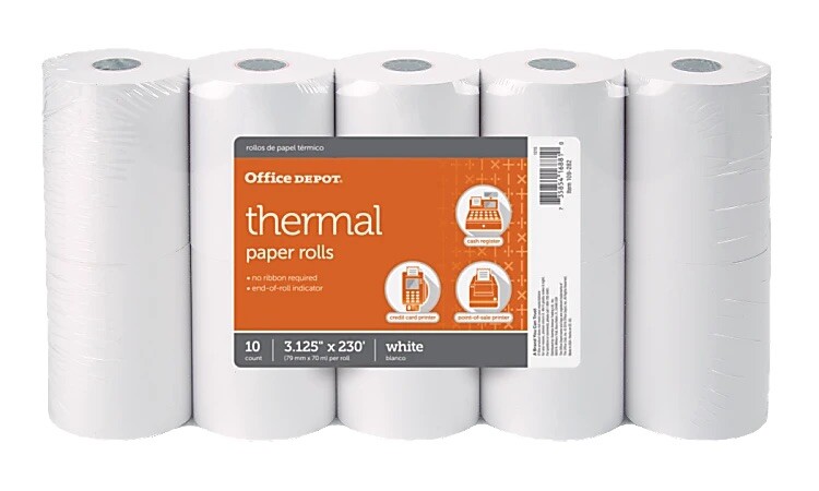 thermal paper rolls ( bundle of 25 )