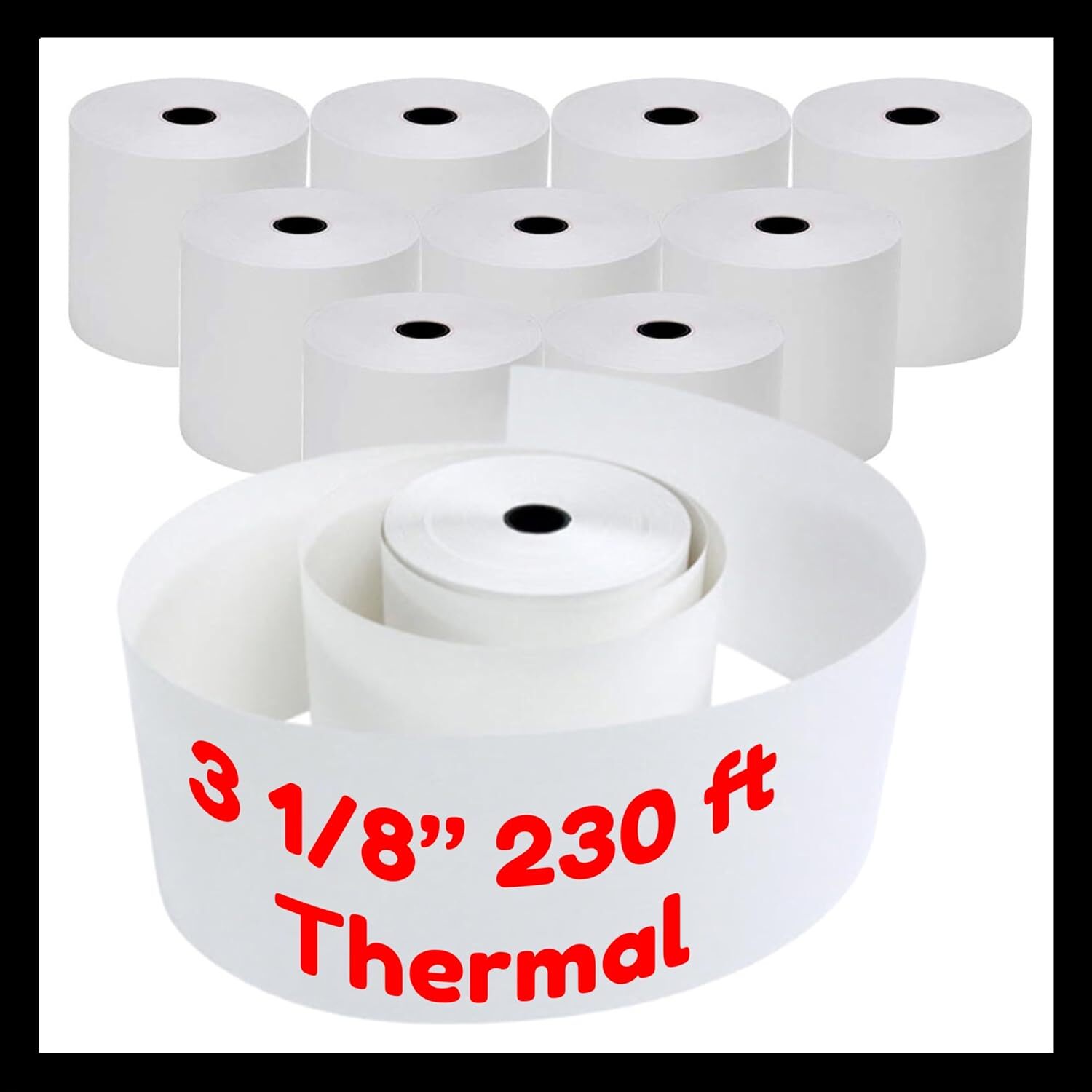BPA Free Thermal Paper Rolls 3 1/8″ x 230′ – 40 Rolls Premium POS Receipt Paper