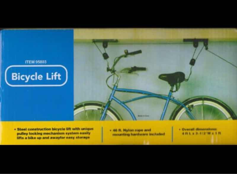 Bike Bicycle Lift Ceiling Mounted Hoist Garage Storage Pulley Rack