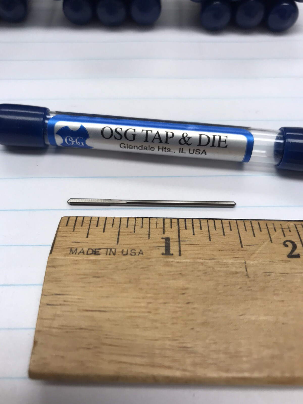 1 pc. .0630 decimal (1.60mm) SOLID CARBIDE STRAIGHT FLUTE REAMER. OSG (loc stk)