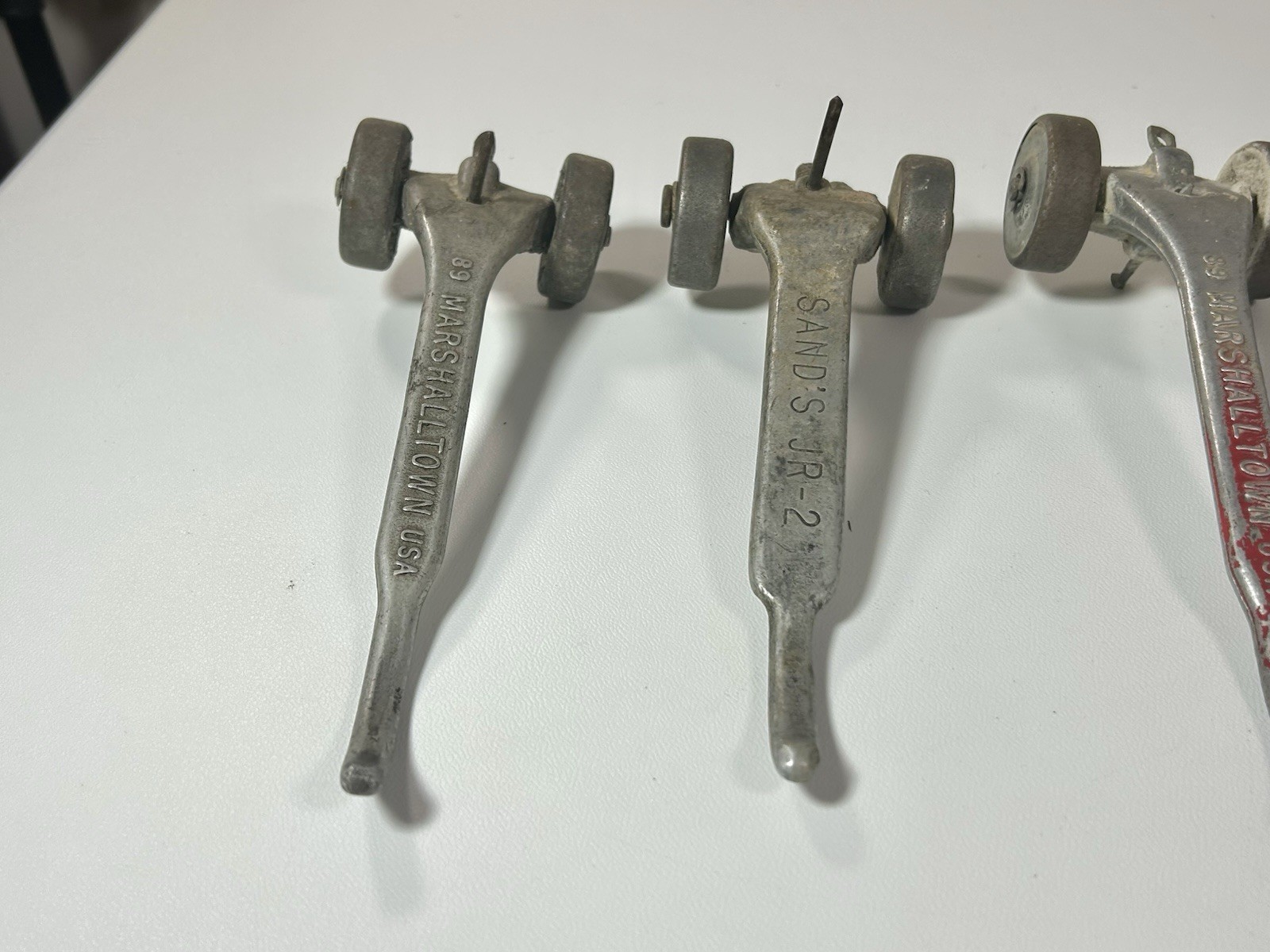 Vtg Lot 4 Marshalltown Skate Wheel Joint Raker Tool Bricklayer Masonry