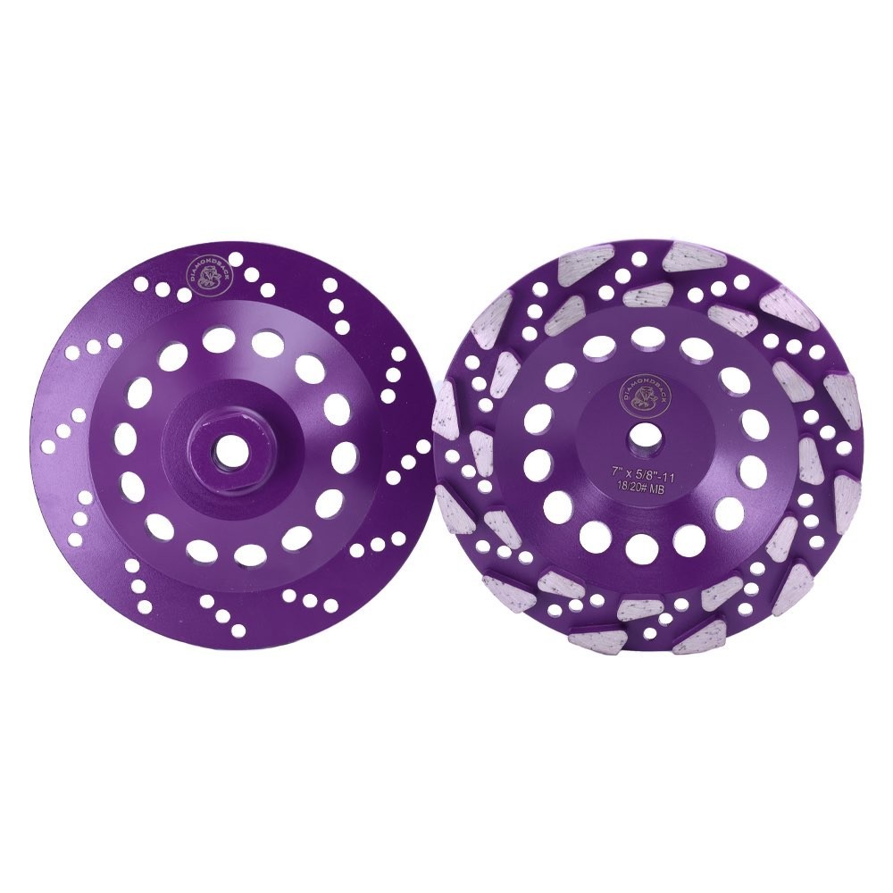7″ Purple Concrete Eater – Professional Aggressive Diamond Cup Wheel 18/20 Grit