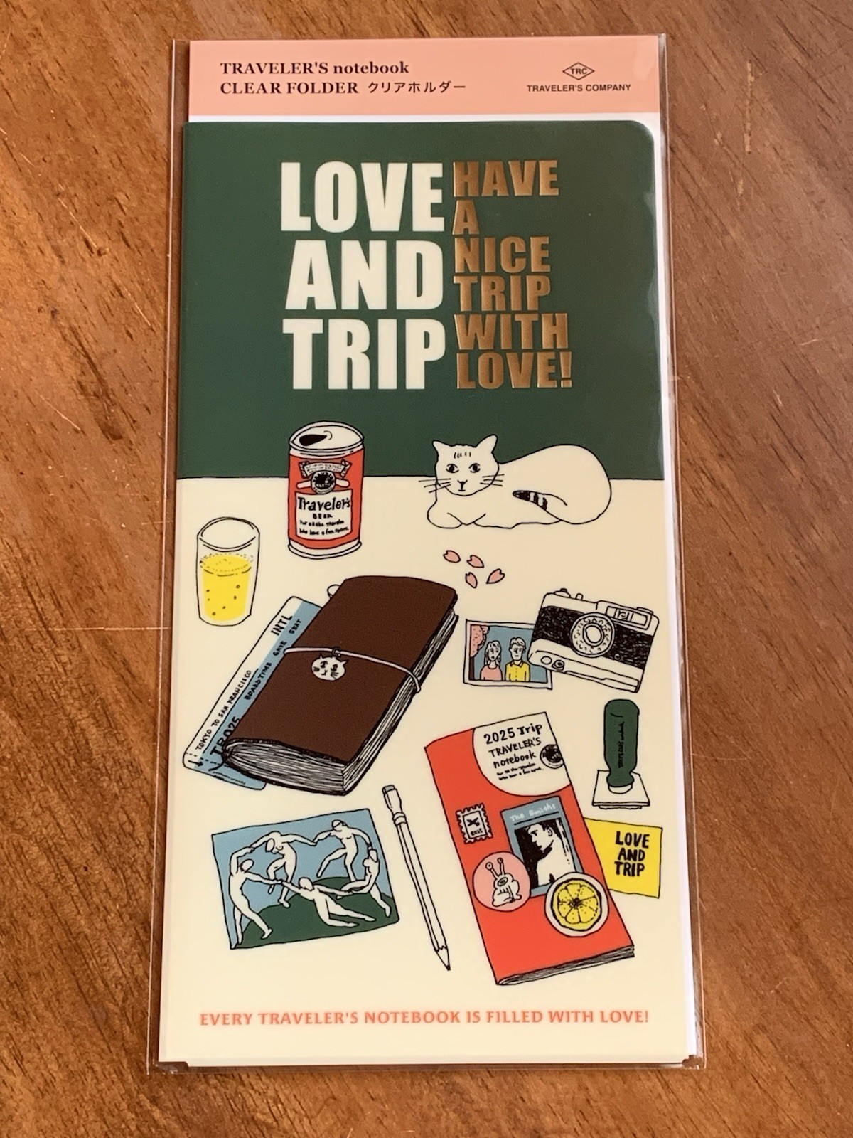 Traveler’s Company Love and Trip Notebook Clear Folder Regular Size New