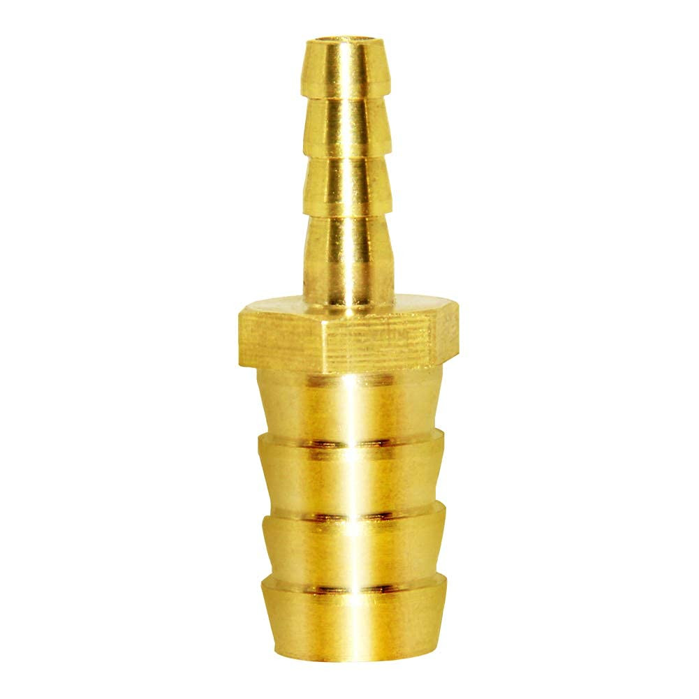 Hose Barb Reducer 1/4″ to 5/8″ Barb Fitting Reduce ID Brass Hose Adapter