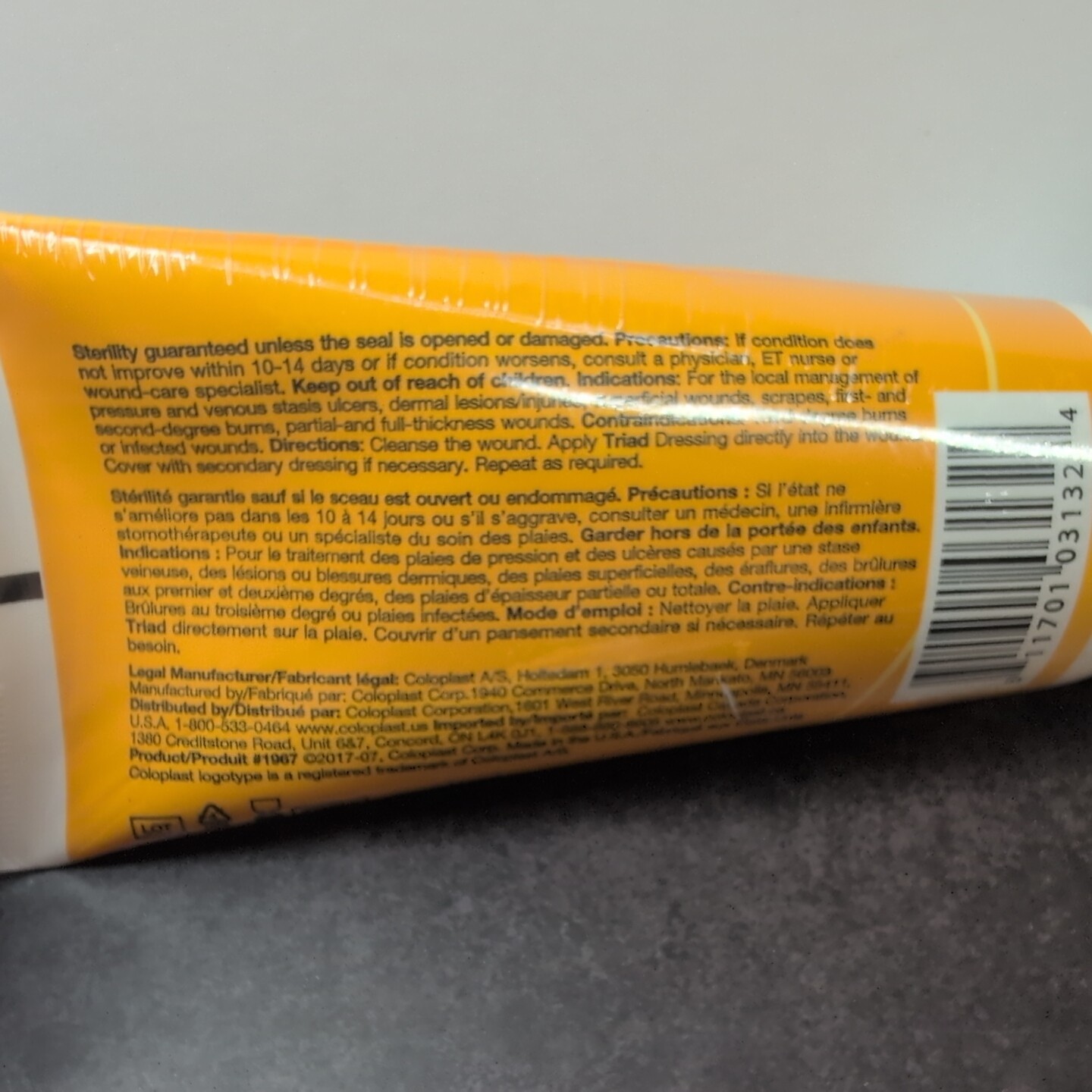 Coloplast Triad Hydrophilic Wound Dressing Paste #1967 6 oz SEALED