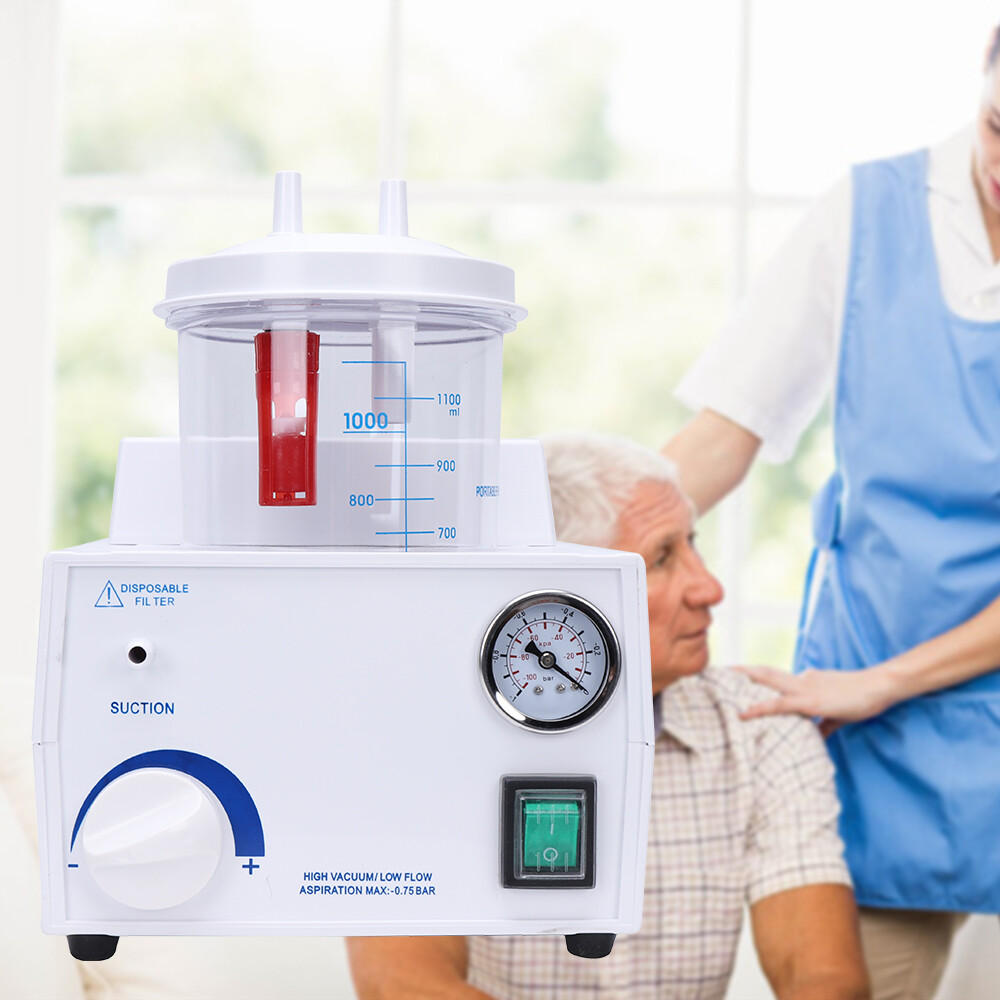 110V Portable Phlegm Suction Unit Sputum Aspirator Machine Medical Vacuum Pump