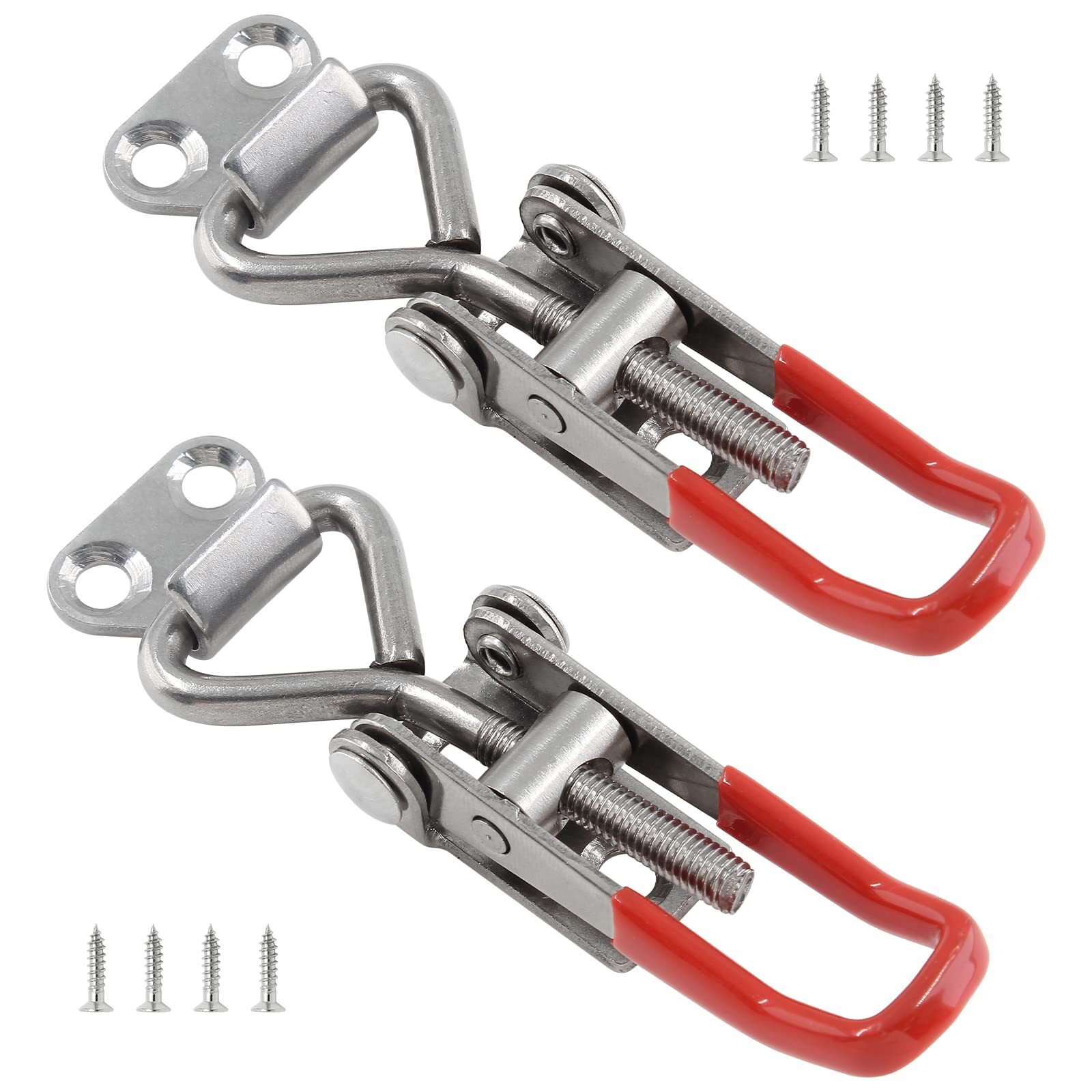 4Pack Pull Latch Clamp, Heavy Duty Toggle 220lbs Capacity, Adjustable Quick Draw