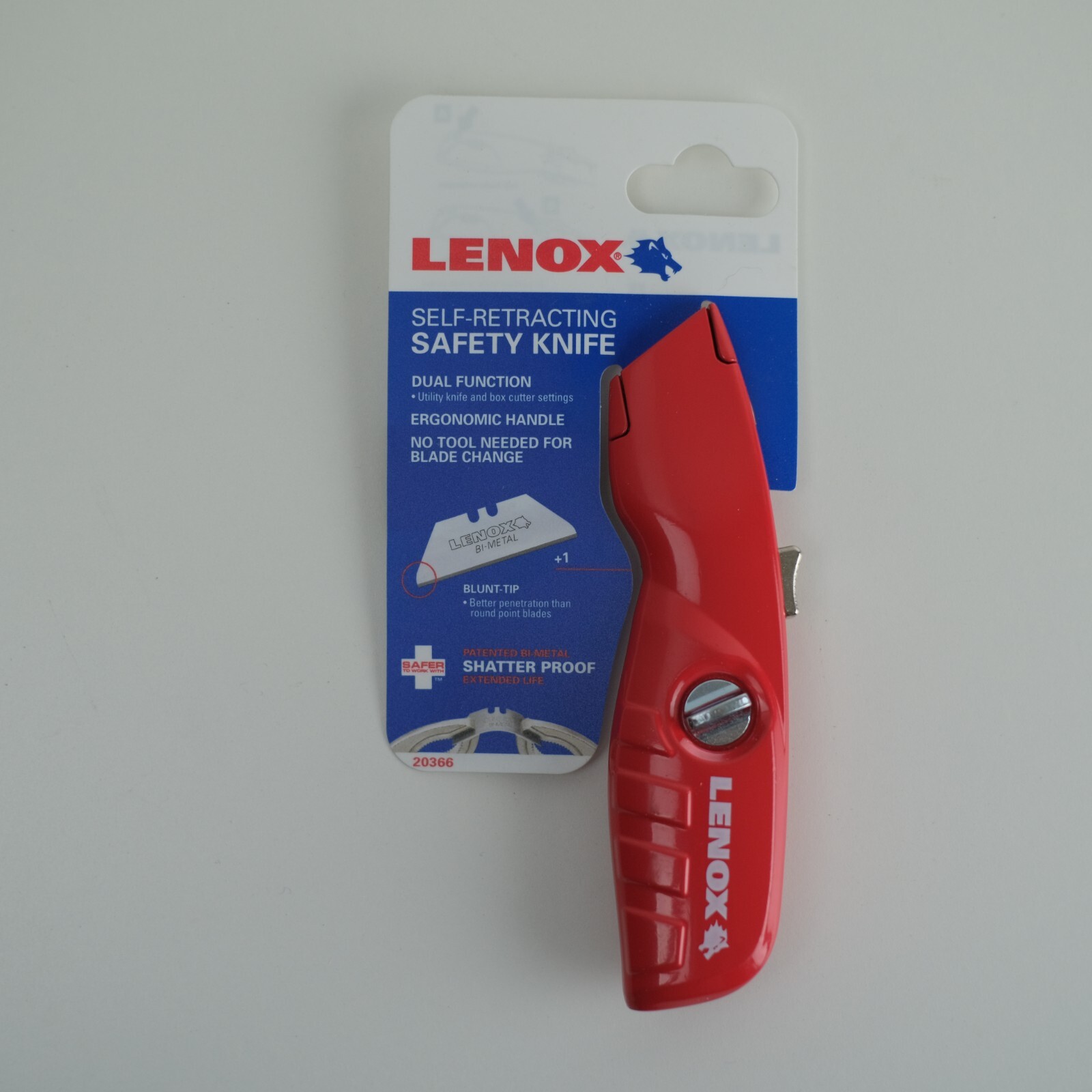 20366 LENOX Self-Retracting Utility Knife- 20366SRK1- Safety Knife